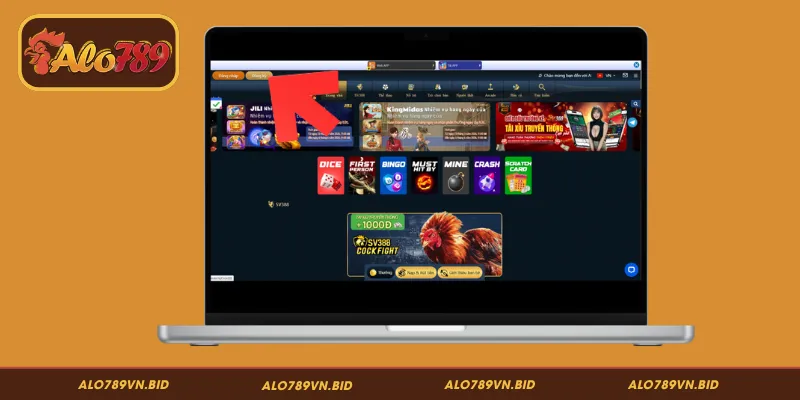 Truy cập ALO789 chọn đăng ký
